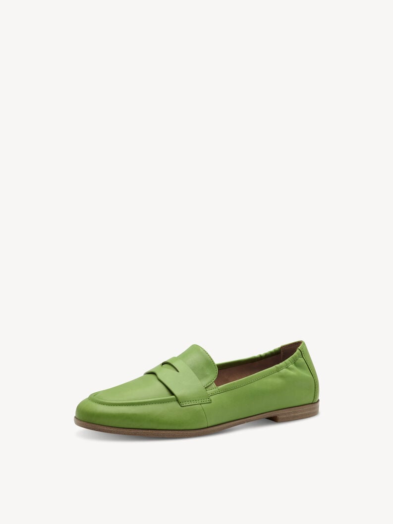 Tamaris Lederslipper - Grün