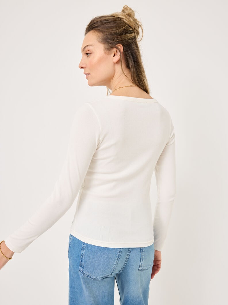 Tamaris Langarmshirt - Weiß