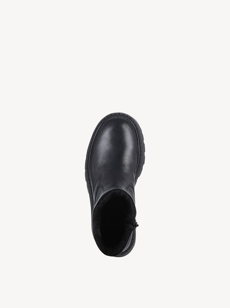 Tamaris Lederstiefelette - Schwarz Warmfutter