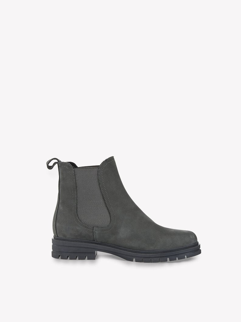 Tamaris Lederstiefelette - Grau Warmfutter