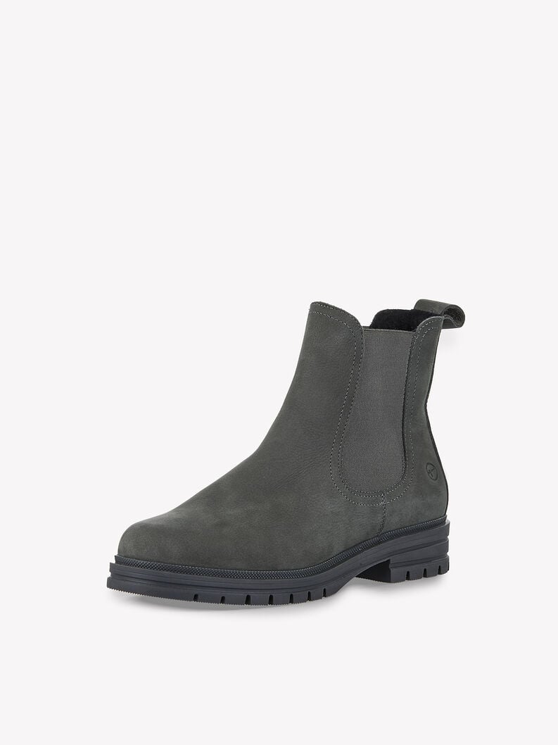 Tamaris Lederstiefelette - Grau Warmfutter