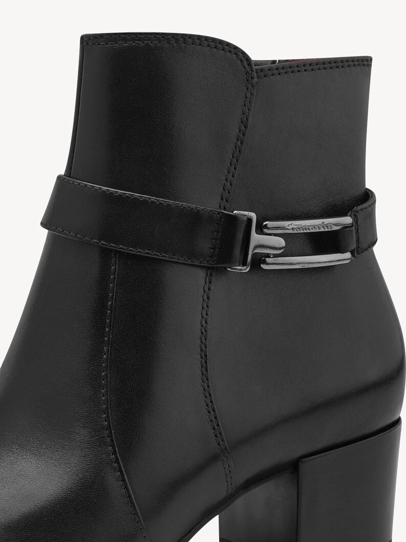 Tamaris Lederstiefelette - Schwarz