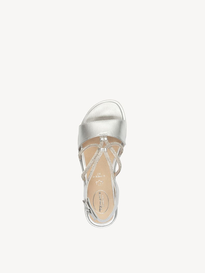 Tamaris Ledersandalette - Silber