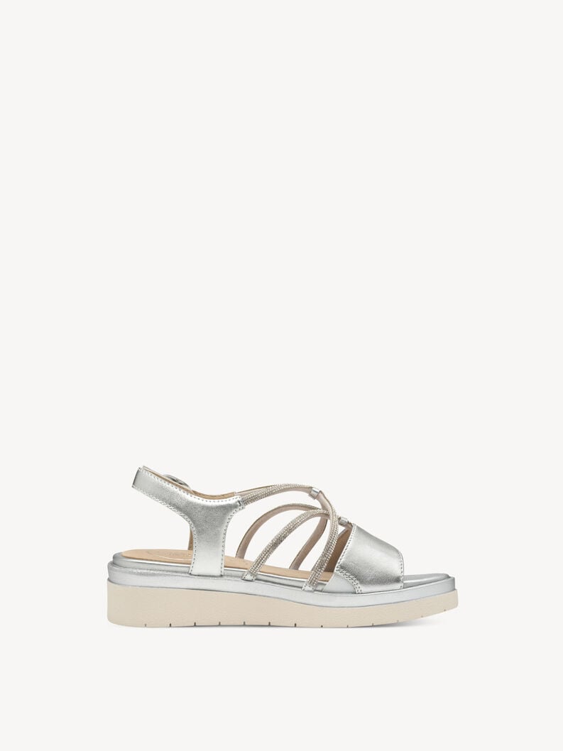 Tamaris Ledersandalette - Silber