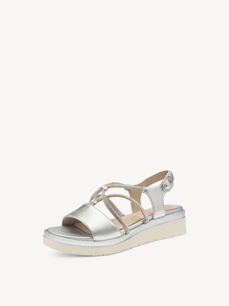 Tamaris Ledersandalette - Silber