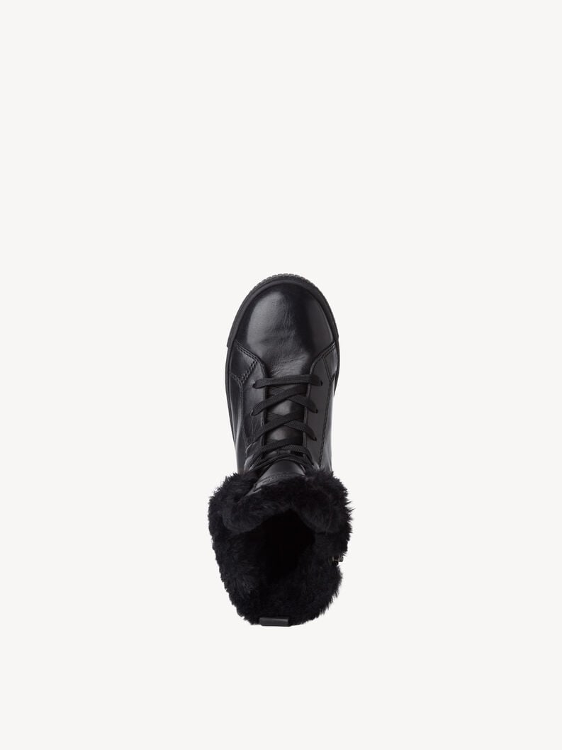 Tamaris Lederstiefelette - Schwarz Warmfutter