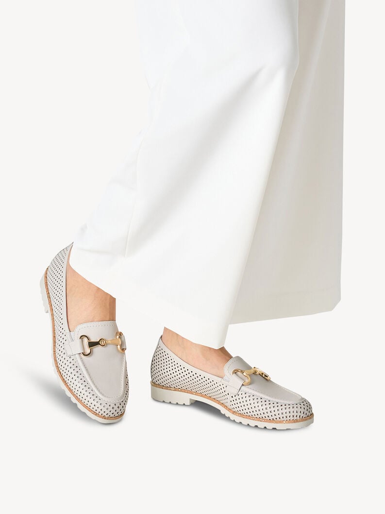 Tamaris Lederslipper - Weiß