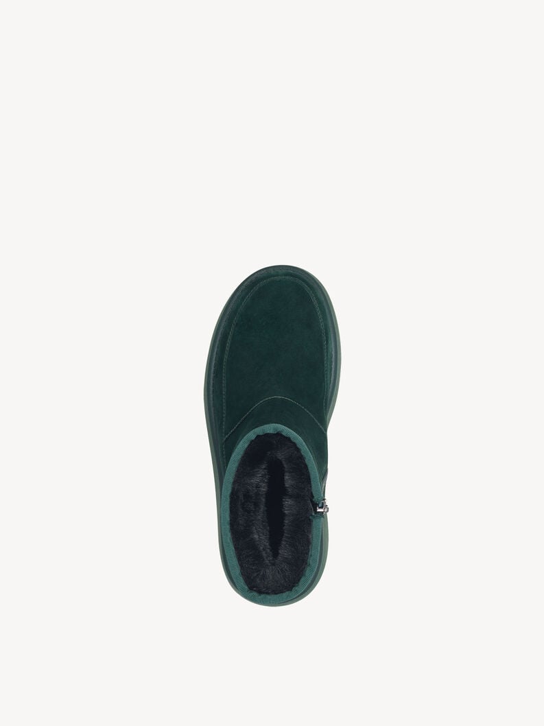 Tamaris Lederstiefelette - Grün Warmfutter