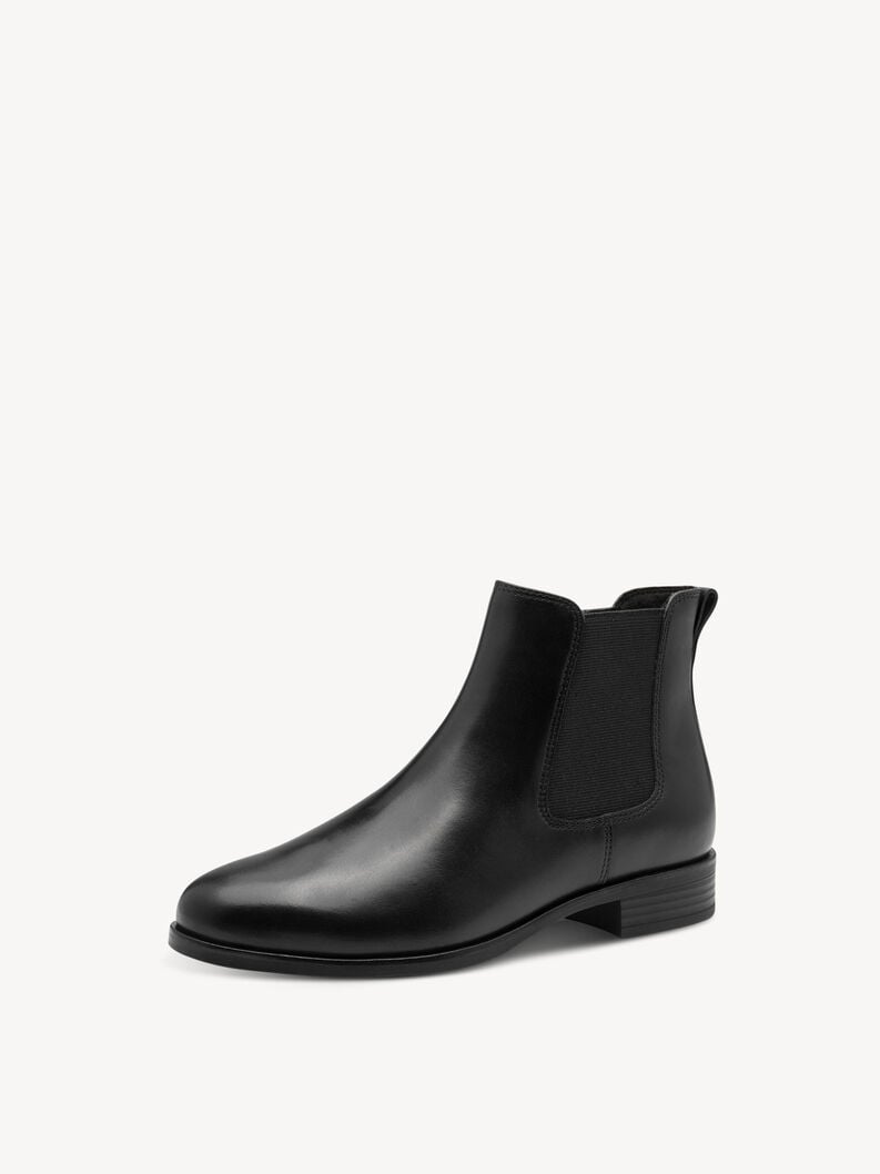 Tamaris Leder Chelsea Boot - Schwarz