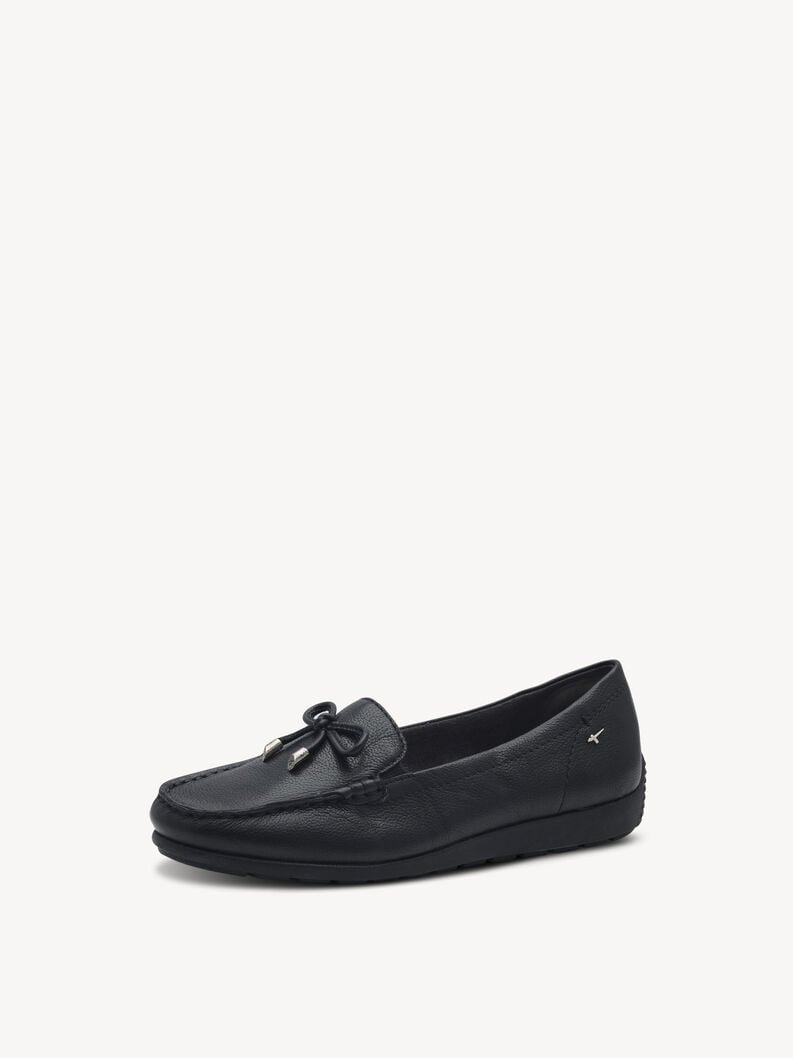 Tamaris Lederslipper - Schwarz