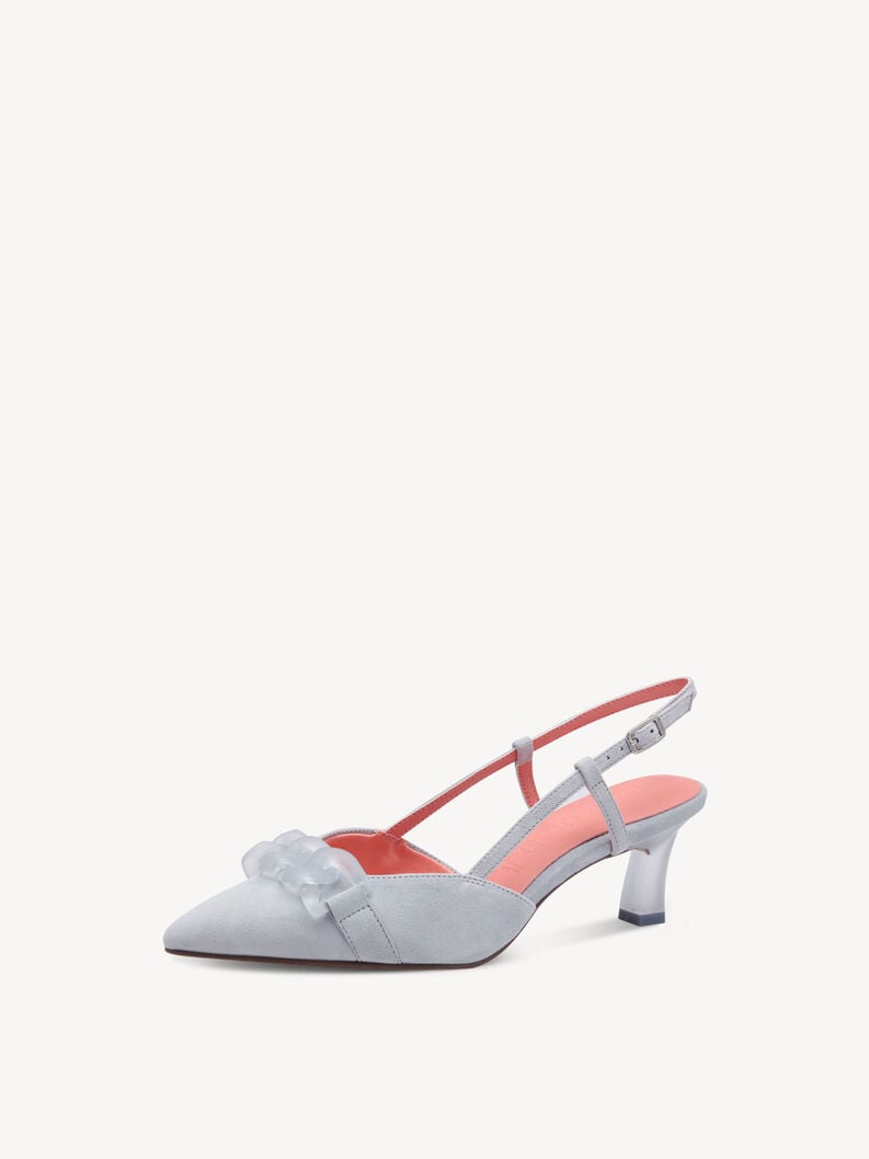 Tamaris Lederslingpumps - Blau