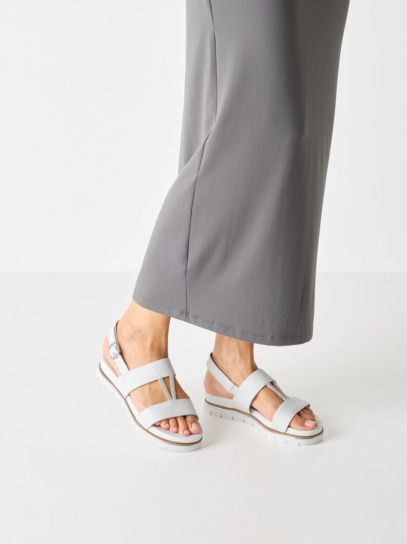 Tamaris Ledersandalette - Weiß