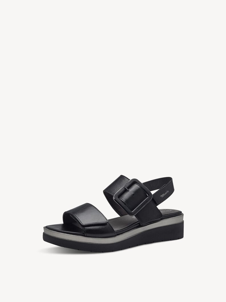 Tamaris Ledersandalette - Schwarz