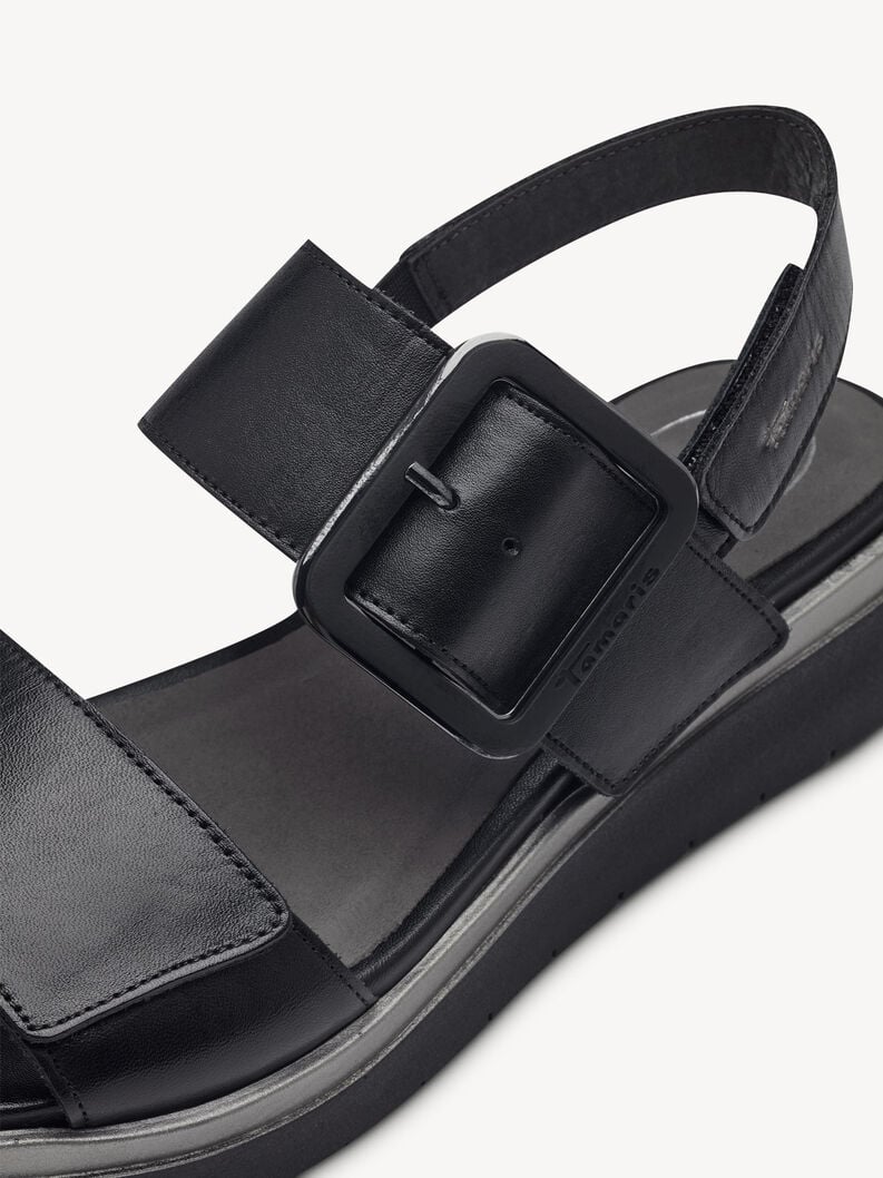 Tamaris Ledersandalette - Schwarz