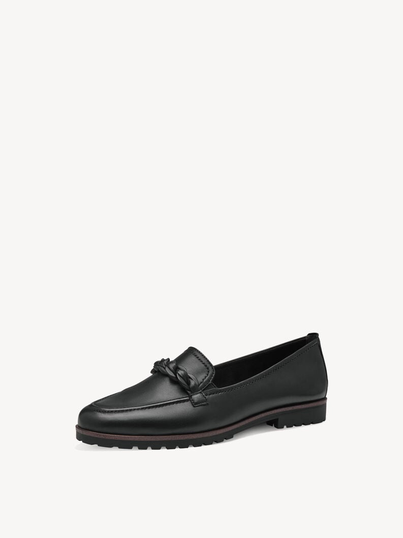 Tamaris Lederslipper - Schwarz