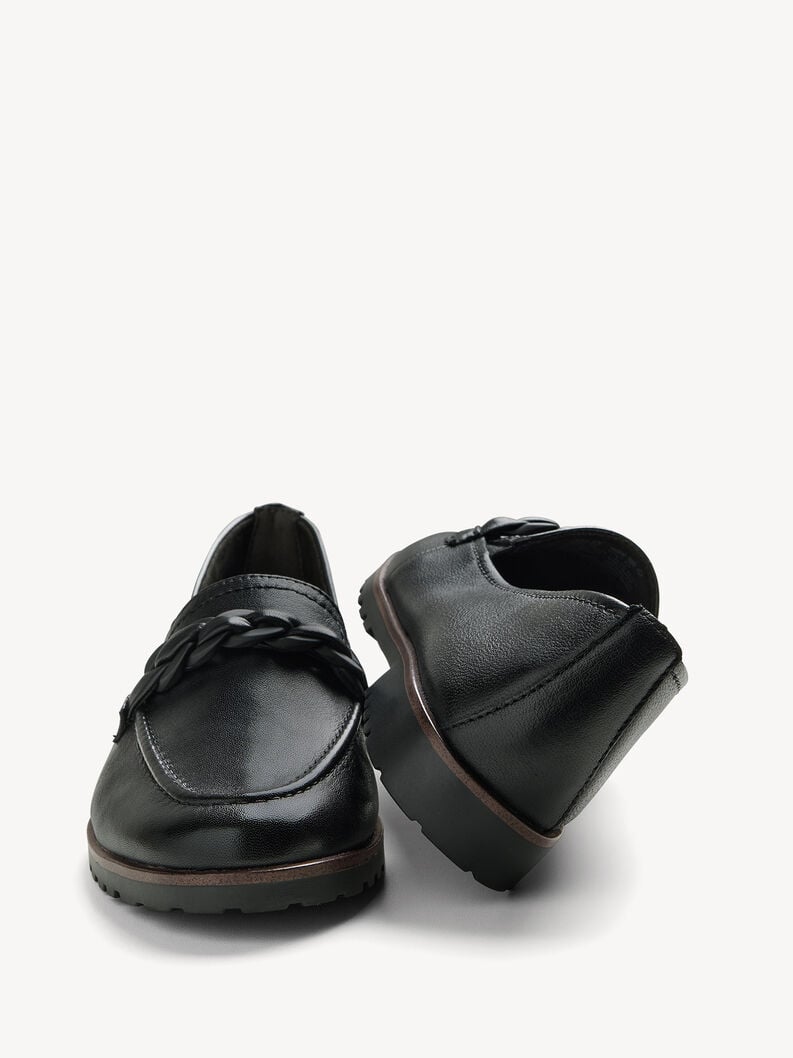 Tamaris Lederslipper - Schwarz