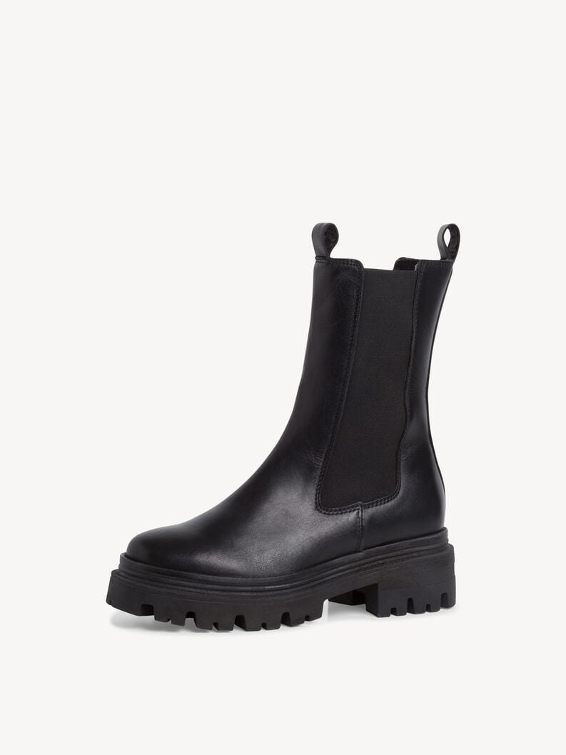 Tamaris Leder Chelsea Boot - Schwarz