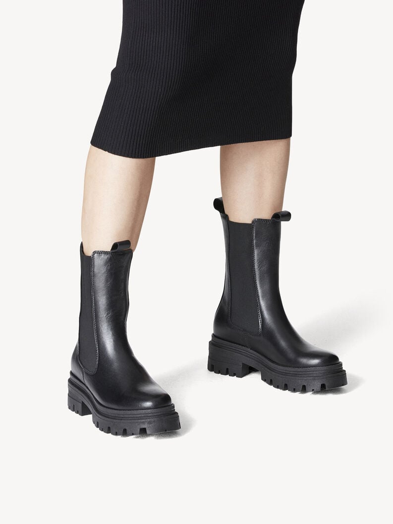 Tamaris Leder Chelsea Boot - Schwarz
