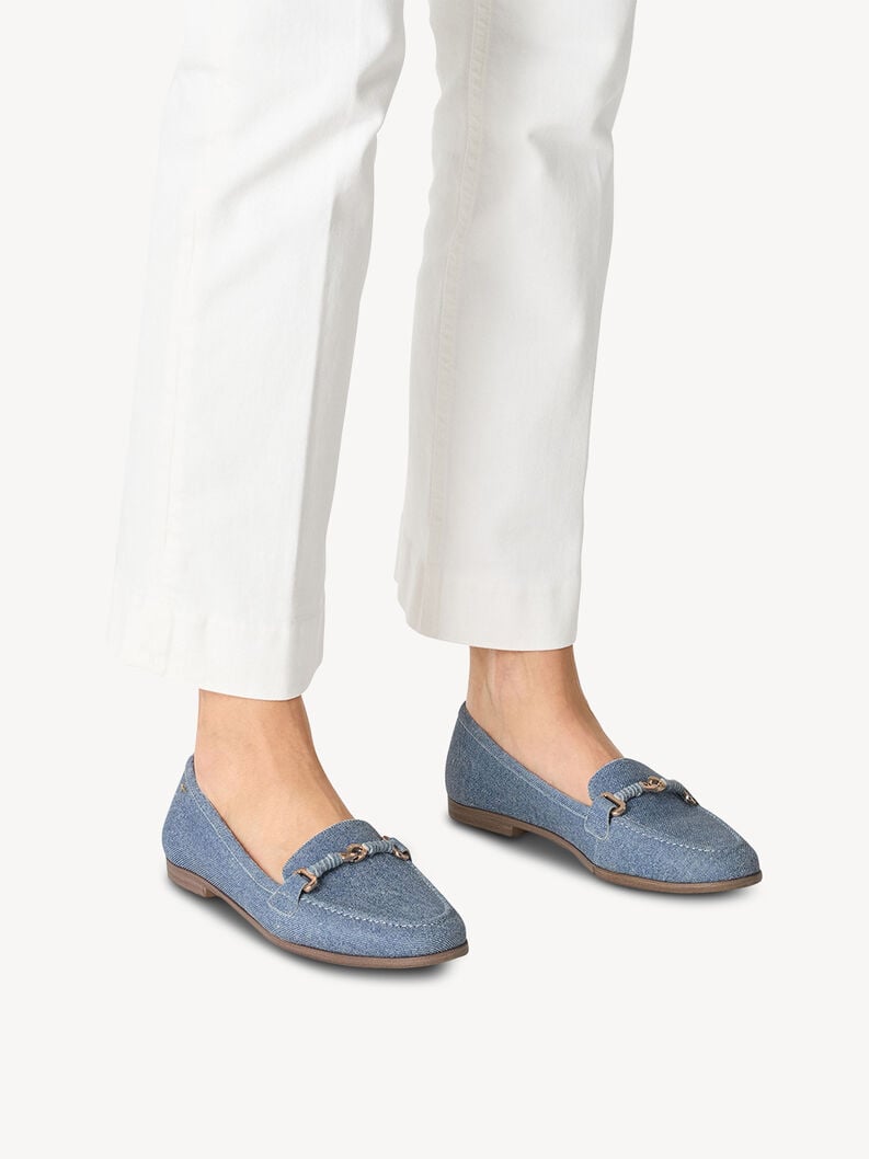 Tamaris Lederslipper - Blau