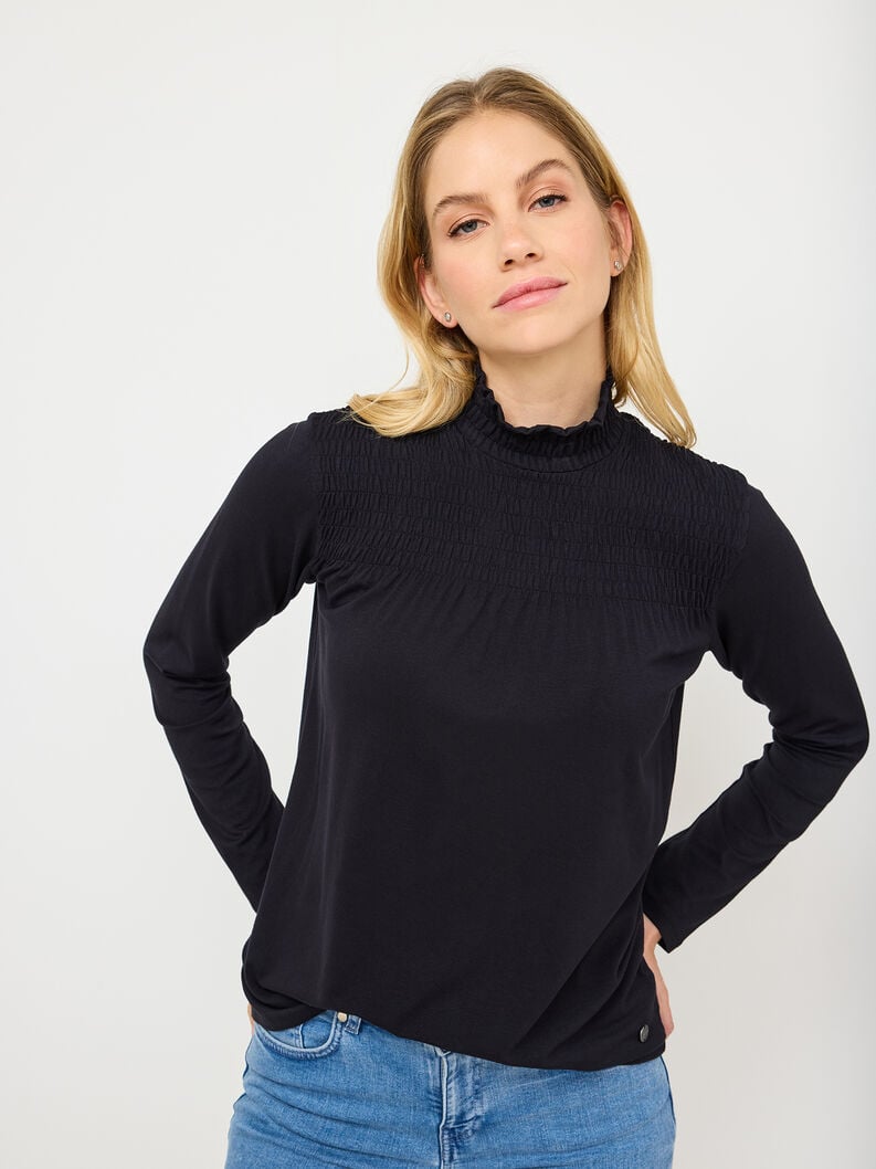Tamaris Langarmshirt - Schwarz
