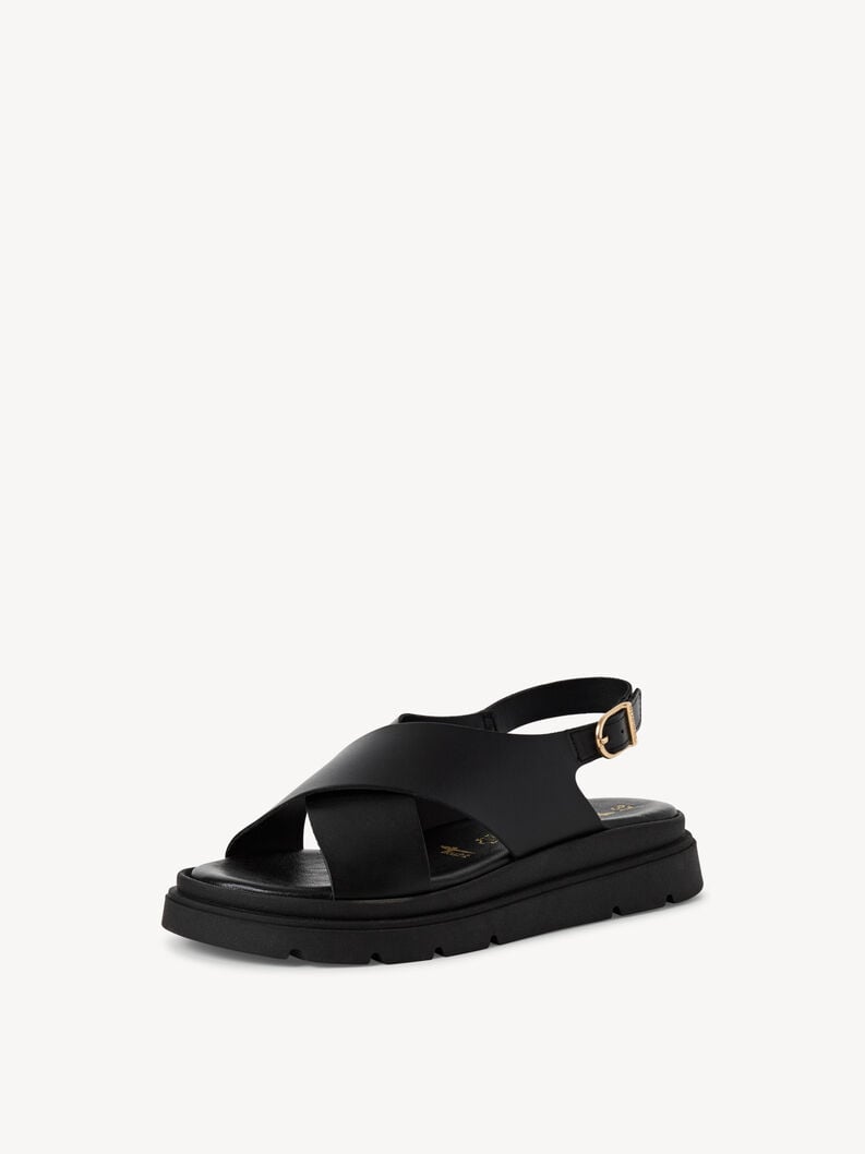 Tamaris Ledersandalette - Schwarz