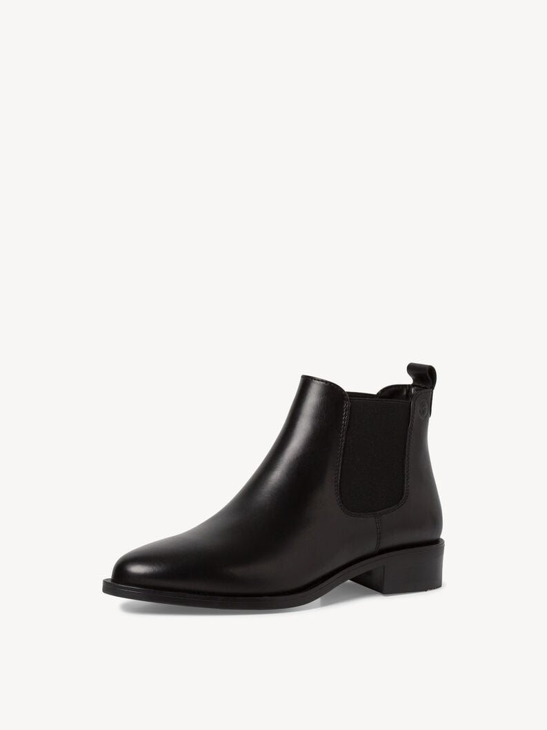 Tamaris Leder Chelsea Boot - Schwarz