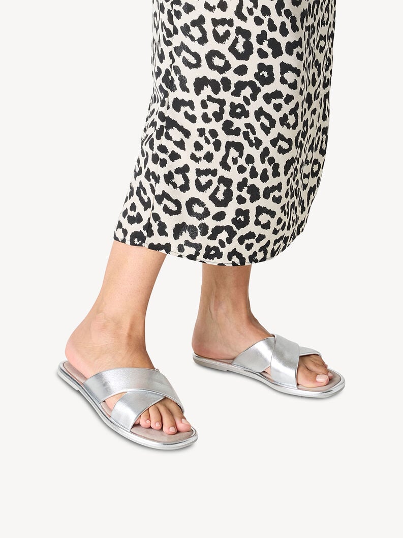 Tamaris Lederpantolette - Metallic