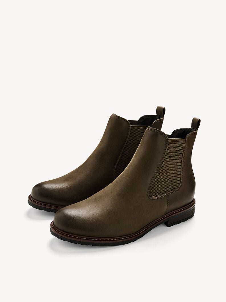 Tamaris Leder Chelsea Boot - Grün