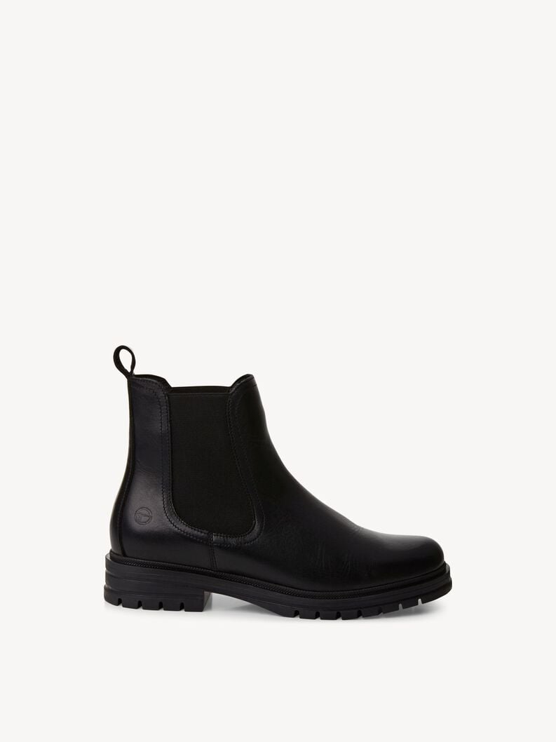 Tamaris Leder Chelsea Boot - Schwarz