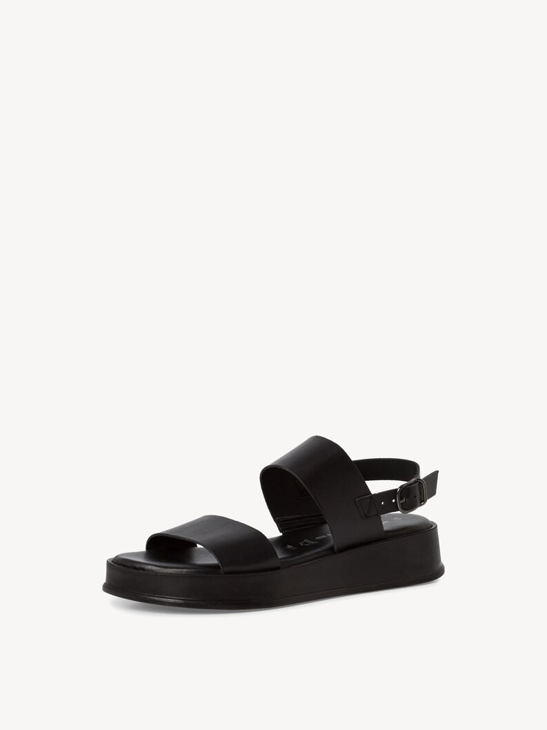 Tamaris Ledersandalette - Schwarz