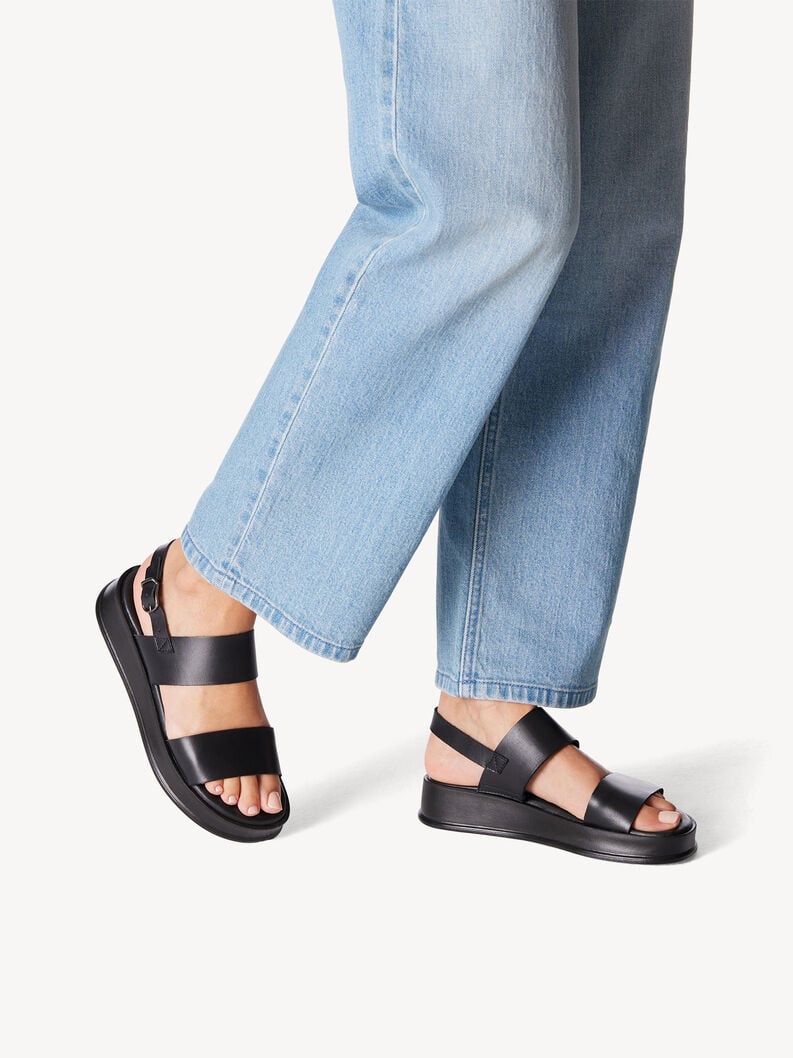 Tamaris Ledersandalette - Schwarz