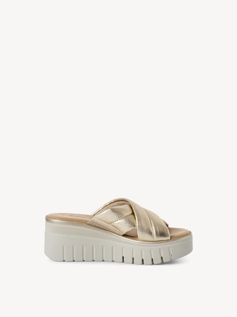 Tamaris Lederpantolette - Gold