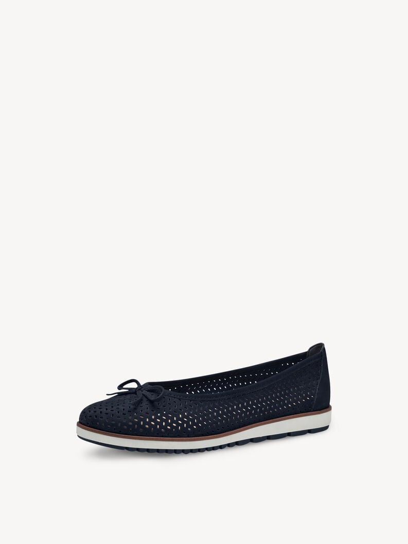 Tamaris Lederballerina - Blau