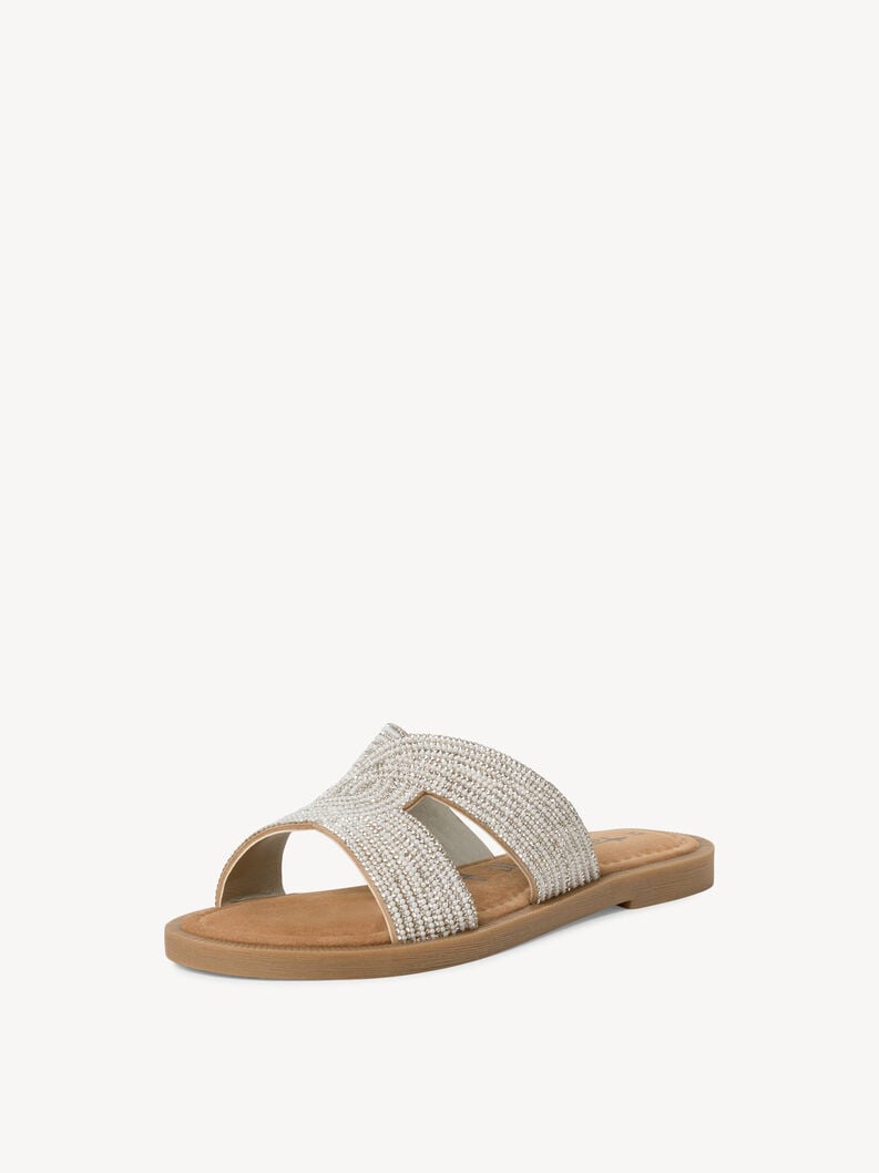 Tamaris Lederpantolette - Silber