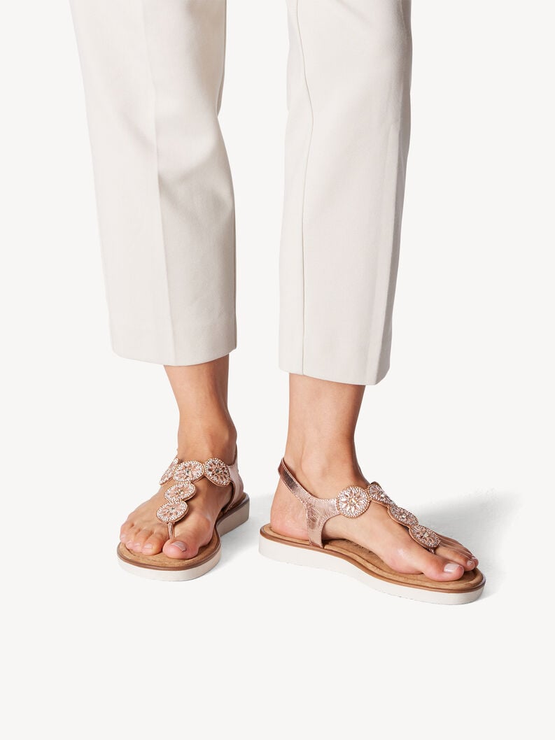 Tamaris Ledersandale - Metallic