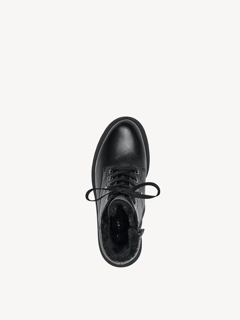 Tamaris Lederstiefelette - Schwarz Warmfutter