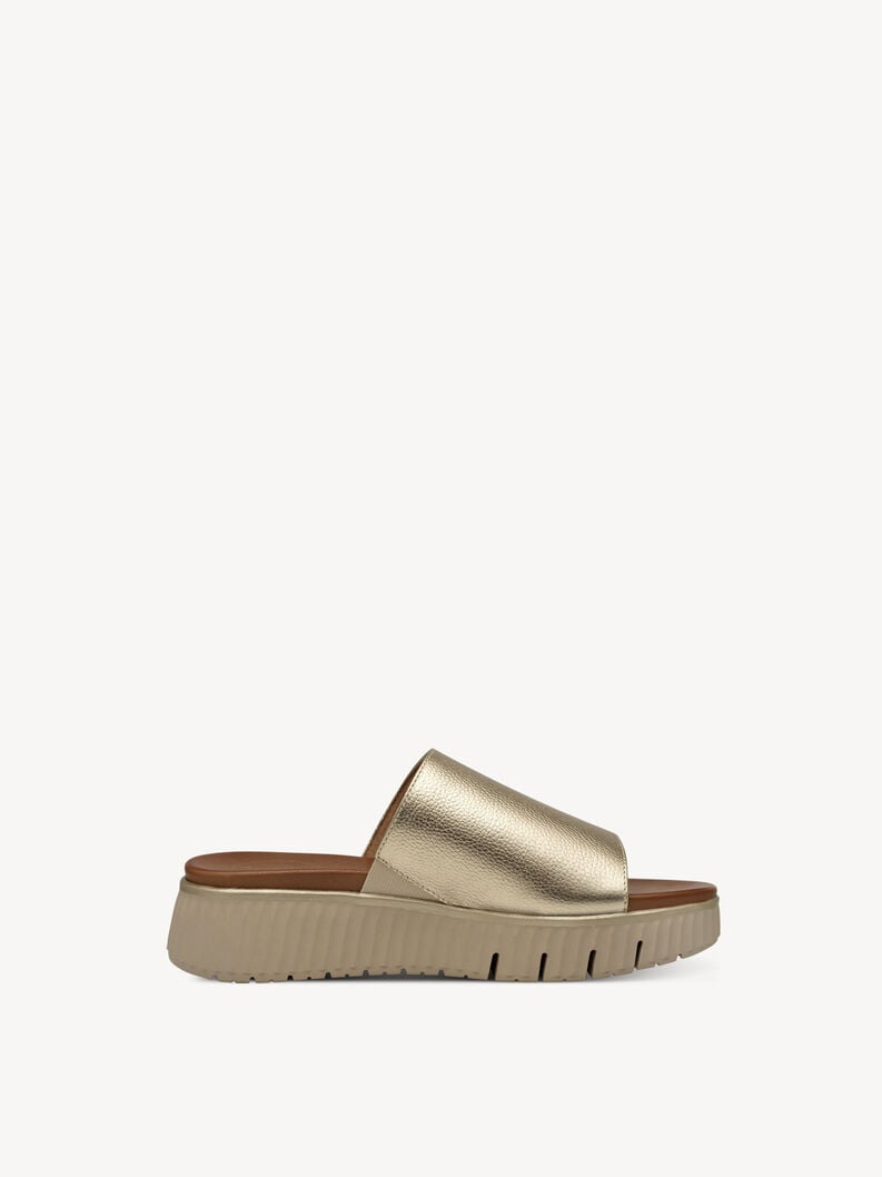 Tamaris Lederpantolette - Gold