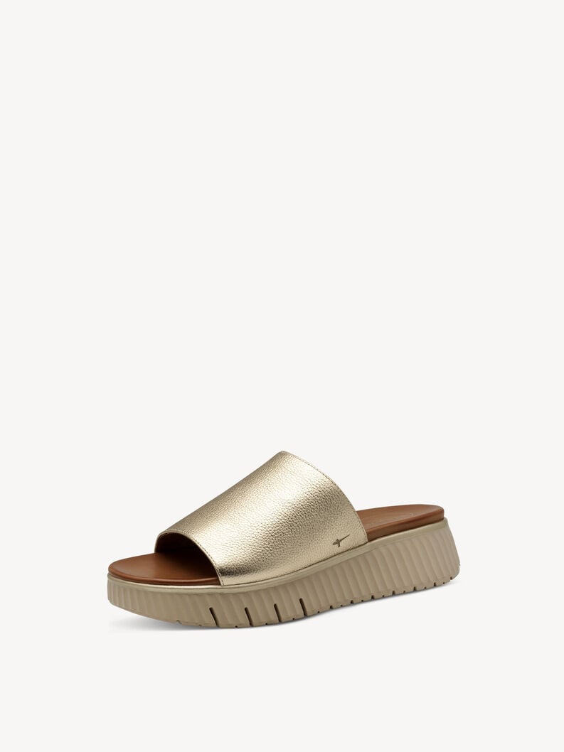 Tamaris Lederpantolette - Gold