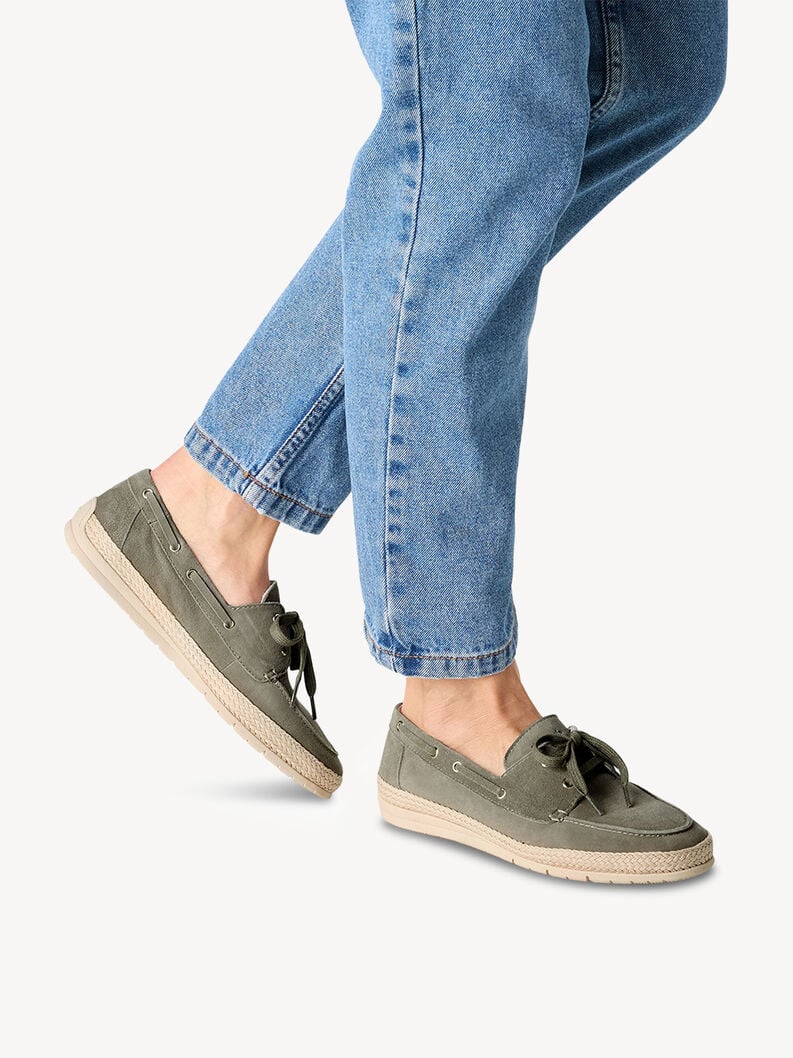 Tamaris Lederhalbschuh - Grün
