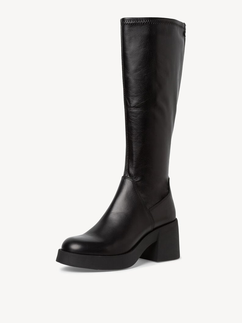 Tamaris Lederstiefel - Schwarz