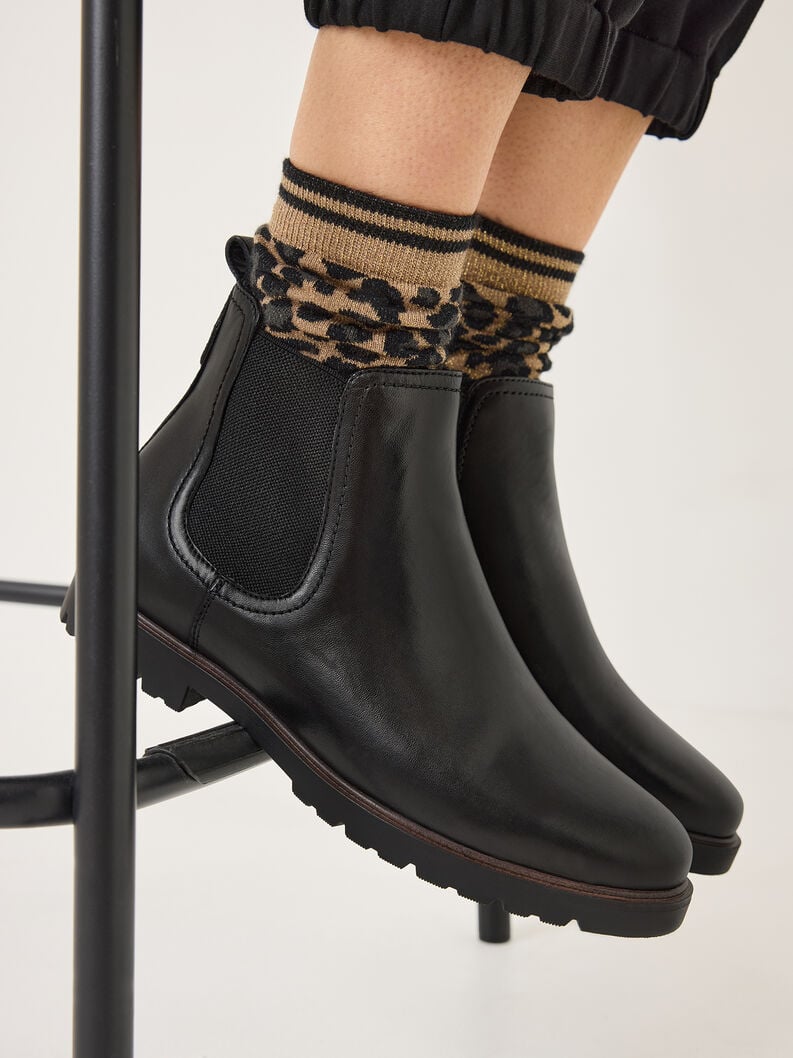 Tamaris Leder Chelsea Boot - Schwarz