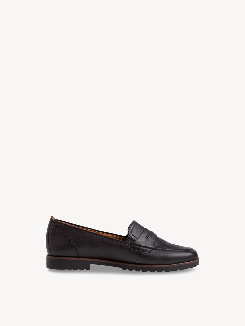 Tamaris Lederslipper - Schwarz