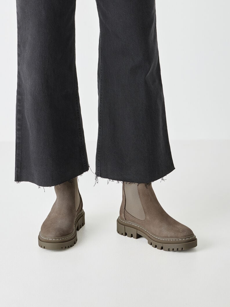 Tamaris Leder Chelsea Boot - Grau