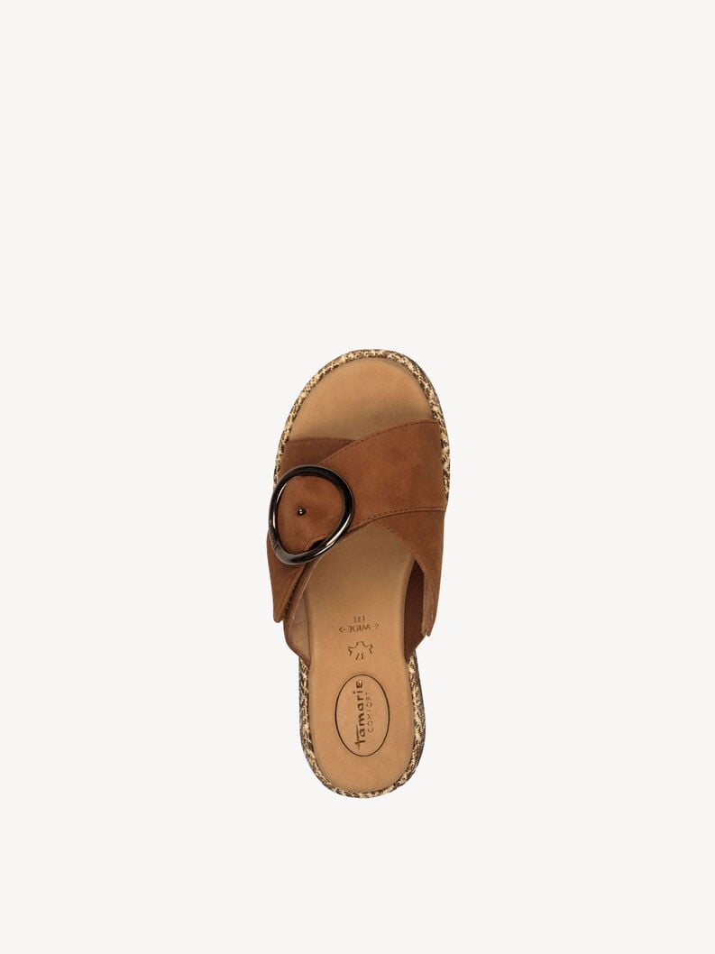 Tamaris Lederpantolette - Braun