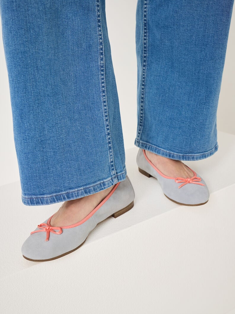 Tamaris Lederballerina - Blau