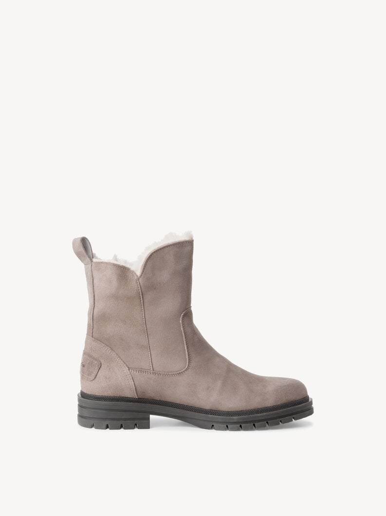 Tamaris Lederstiefelette - Grau Warmfutter