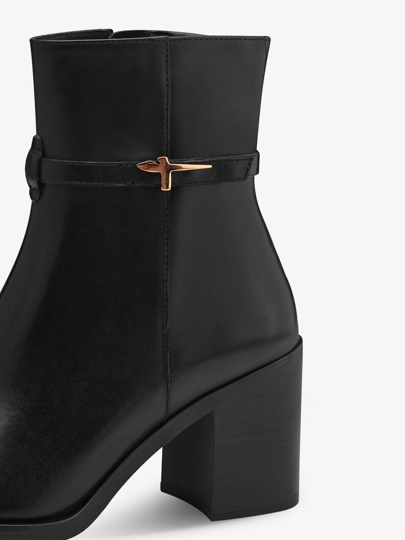 Tamaris Lederstiefelette - Schwarz