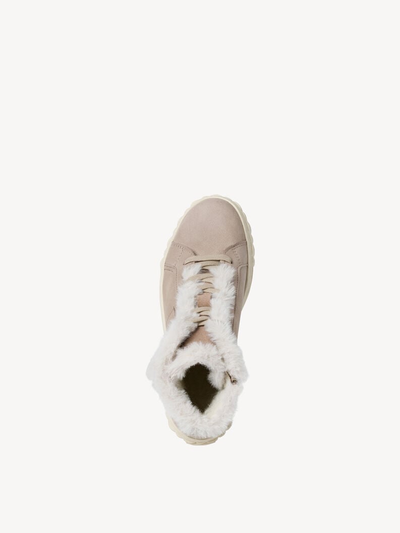 Tamaris Lederstiefelette - Beige Warmfutter