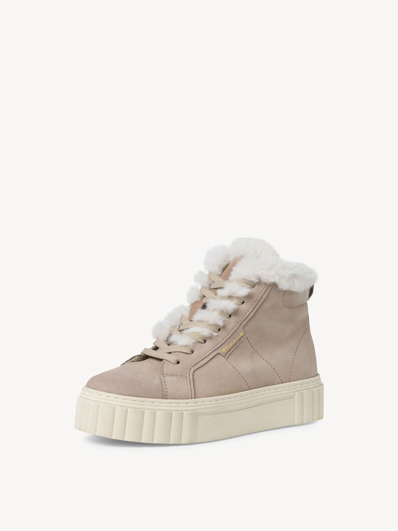 Tamaris Lederstiefelette - Beige Warmfutter