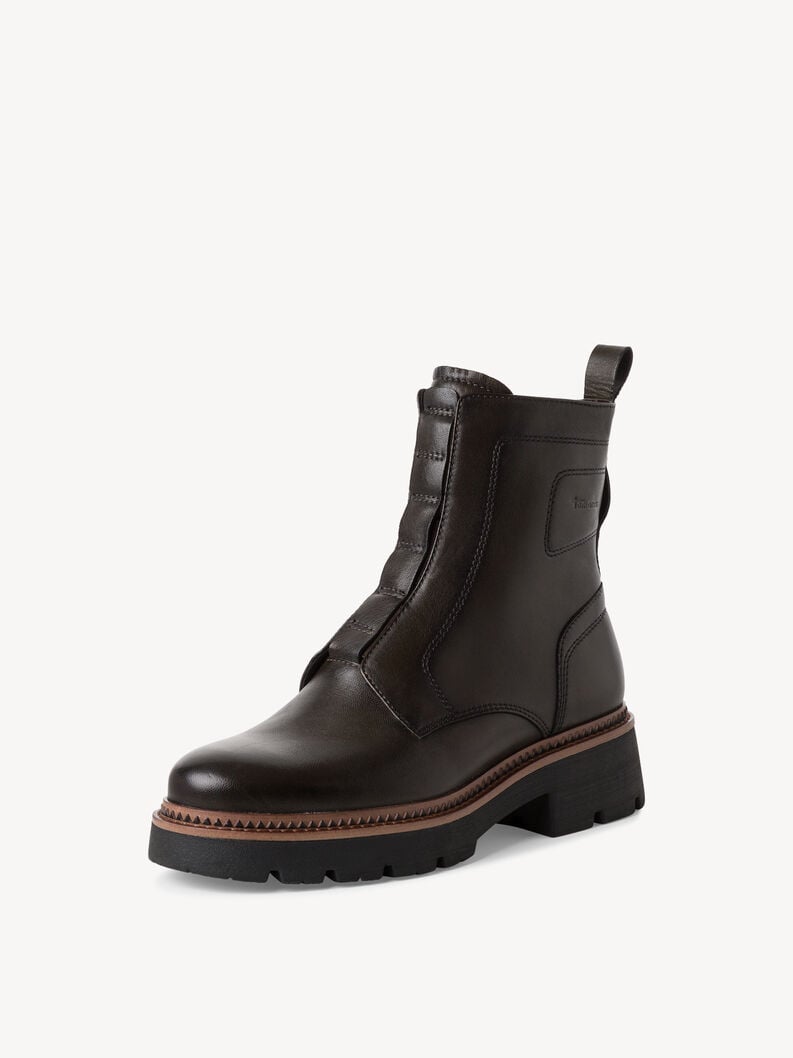 Tamaris Lederstiefelette - Grün